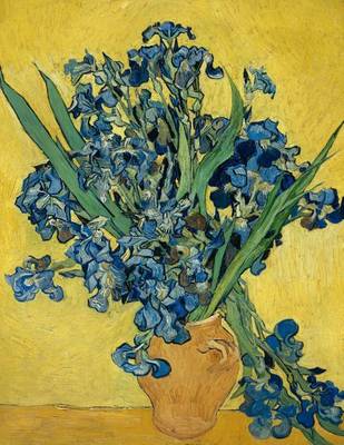 Book cover for Irises, Vincent Van Gogh. Blank Journal