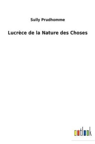 Cover of Lucrèce de la Nature des Choses