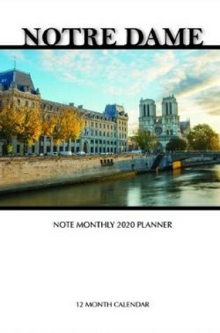 Cover of Notre Dame Note Monthly 2020 Planner 12 Month Calendar