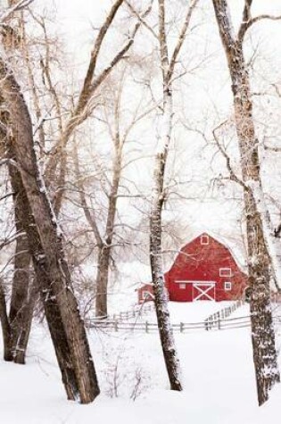 Cover of A Red Barn in the Snow Winter Journal