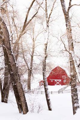 Book cover for A Red Barn in the Snow Winter Journal