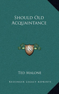 Book cover for Should Old Acquaintance