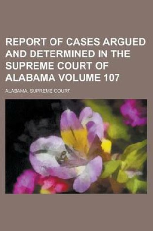 Cover of Report of Cases Argued and Determined in the Supreme Court of Alabama (Volume 36)