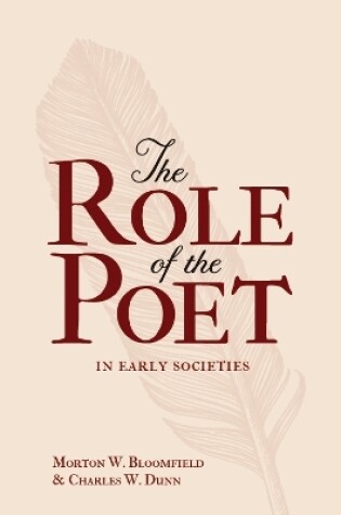 Cover of The Role of the Poet in Early Societies