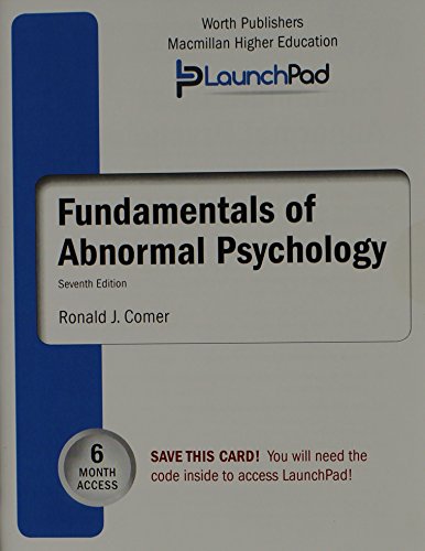 Book cover for Launchpad for Comer's Fundamentals of Abnormal Psychology (Six Month Access)