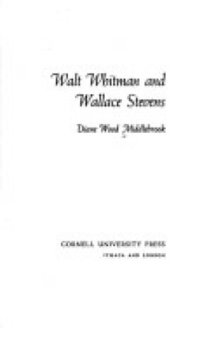 Cover of Walt Whitman and Wallace Stevens