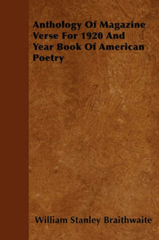 Cover of Anthology Of Magazine Verse For 1920 And Year Book Of American Poetry