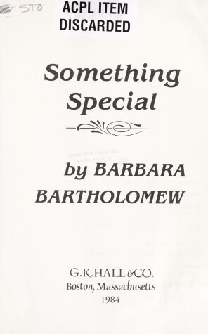 Book cover for Something Special