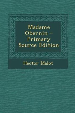 Cover of Madame Obernin