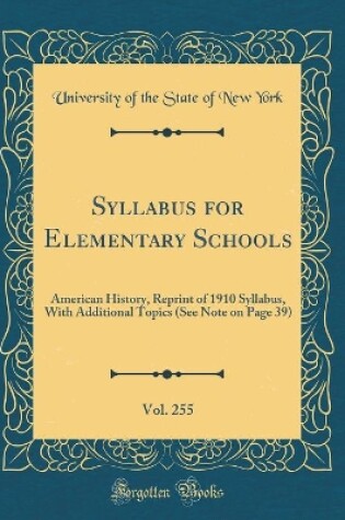 Cover of Syllabus for Elementary Schools, Vol. 255