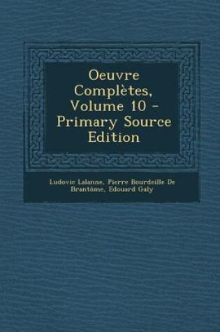 Cover of Oeuvre Completes, Volume 10