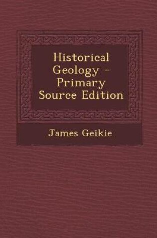 Cover of Historical Geology