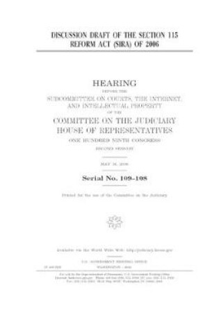 Cover of Discussion draft of the Section 115 Reform Act (SIRA) of 2006