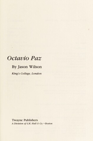 Cover of Octavio Paz