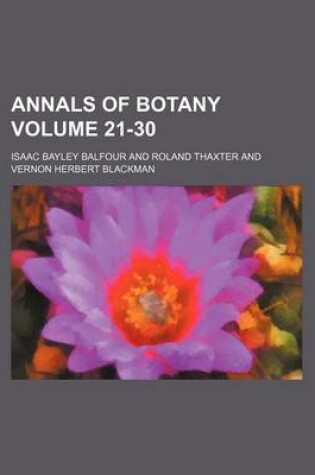 Cover of Annals of Botany Volume 21-30