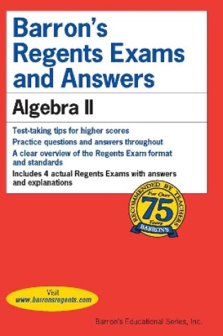 Cover of Barron's Regents Exams and Answers: Algebra II