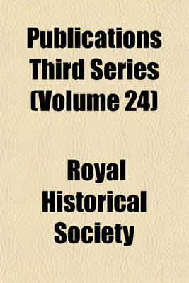 Book cover for Publications Third Series (Volume 24)