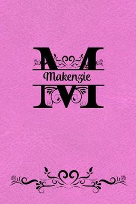 Book cover for Split Letter Personalized Name Journal - Makenzie