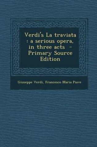 Cover of Verdi's La Traviata