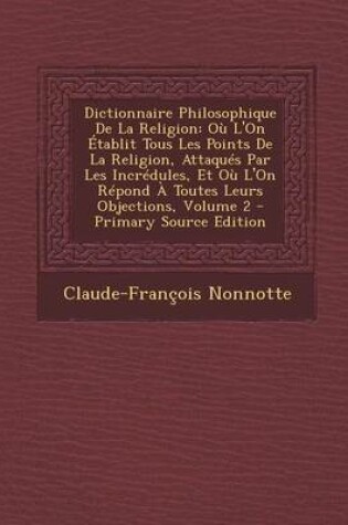 Cover of Dictionnaire Philosophique de La Religion