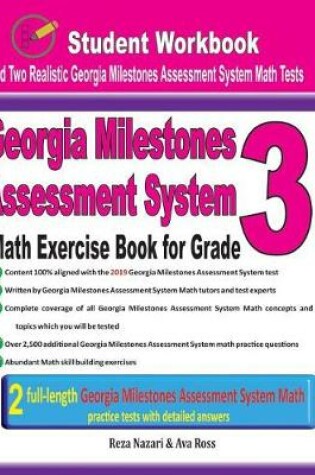 Cover of Georgia Milestones Assessment System Math Exercise Book for Grade 3