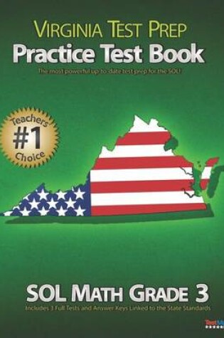 Cover of Virginia Test Prep Practice Test Book Sol Math Grade 3