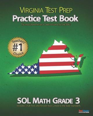 Book cover for Virginia Test Prep Practice Test Book Sol Math Grade 3