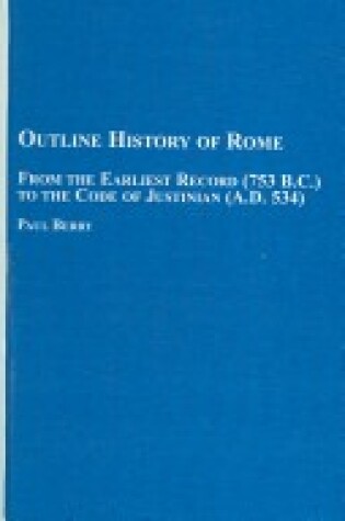 Cover of Outline History of Rome