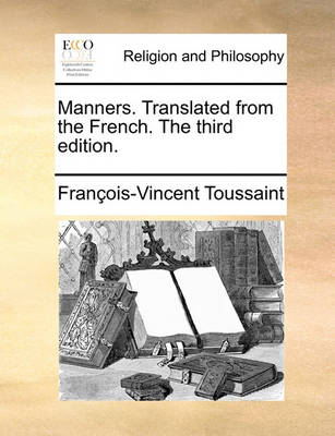 Book cover for Manners. Translated from the French. the Third Edition.