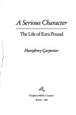 Cover of Serious Character (HB)