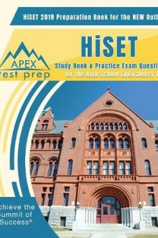 Cover of HiSET 2019 Preparation Book for the NEW Outline