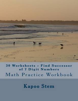 Book cover for 30 Worksheets - Find Successor of 7 Digit Numbers