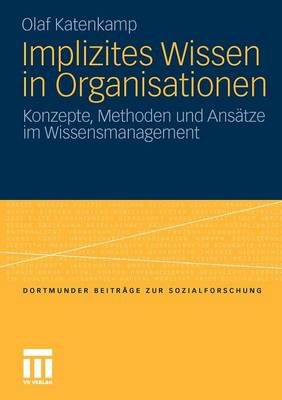 Book cover for Implizites Wissen in Organisationen