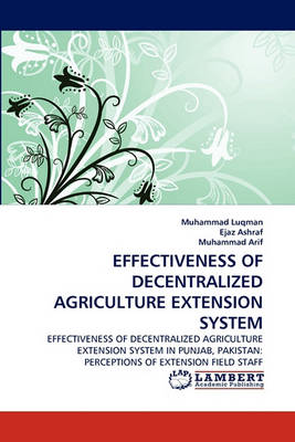 Book cover for Effectiveness of Decentralized Agriculture Extension System