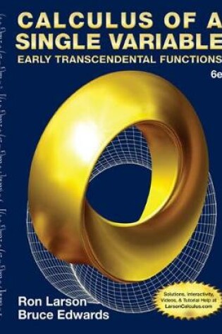 Cover of Student Solutions Manual for Larson/Edwards' Calculus of a Single  Variable: Early Transcendental Functions, 6th