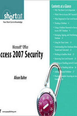 Cover of Microsoft Office Access 2007 Security (Digital Short Cut)