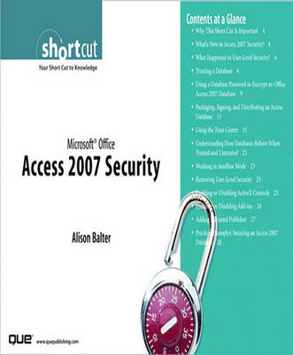 Book cover for Microsoft Office Access 2007 Security (Digital Short Cut)