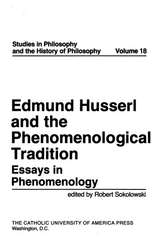 Cover of Edmund Husserl and the Phenomenological Tradition