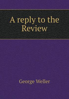 Book cover for A reply to the Review