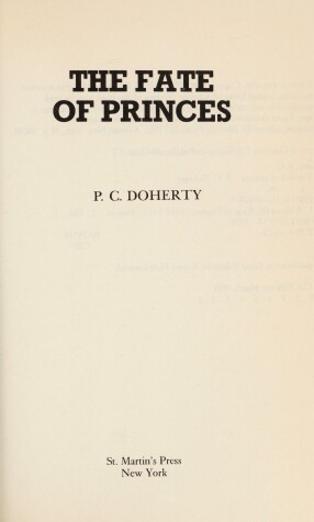Book cover for The Fate of Princes