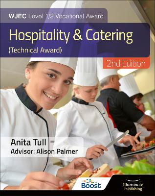 Book cover for WJEC Level 1/2 Vocational Award Hospitality and Catering (Technical Award) – Student Book – Revised Edition