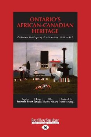 Cover of Ontario's African-Canadian Heritage