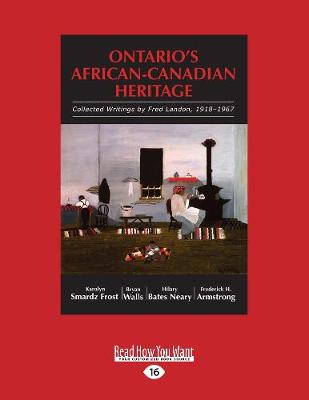 Book cover for Ontario's African-Canadian Heritage