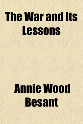 Book cover for The War and Its Lessons