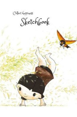 Cover of Collect happiness sketchbook (Hand drawn illustration cover vol .17 )(8.5*11) (100 pages) for Drawing, Writing, Painting, Sketching or Doodling