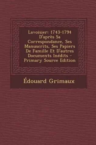 Cover of Lavoisier