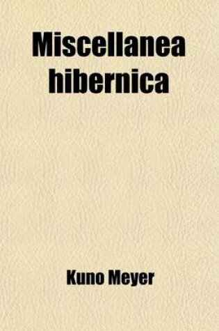 Cover of Miscellanea Hibernica Volume 2