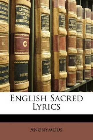 Cover of English Sacred Lyrics