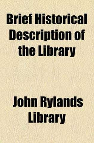 Cover of Brief Historical Description of the Library