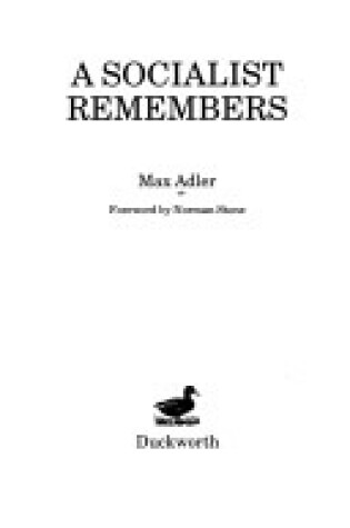 Cover of Socialist Remembers